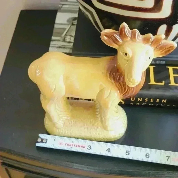 Unusual Vintage Ceramic Piece Moose Deer Elk Figure Handcrafted - Picture 8 of 10